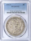 1892-S MORGAN SILVER DOLLAR PCGS F12