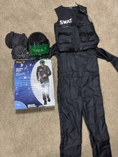 Spirit Halloween Costume Deluxe SWAT Police Boy's Medium 8-10