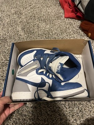 Nike Dunk High Blue White Gray High-Top Athletic Sneakers Teens Basketball