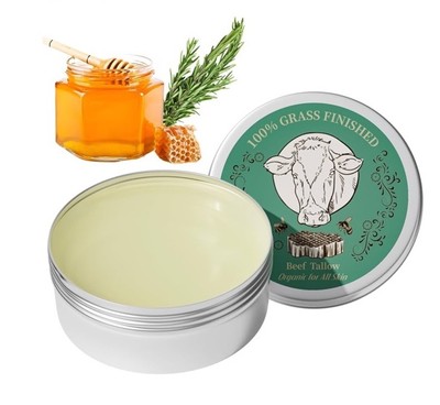 Beef Tallow for Skin Face Moisturizer Whipped Grass Fed Honey Balm New 2.5 Oz