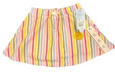 NWT Cat  Jack Girls Size 3T Skort Multicolor Stripes Side Seam Pockets