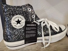 Converse CHUCK TAYLOR All Star High Top Glitter Sneakers Style A09422C Women 11