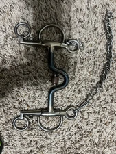 AJR, blu coscojero Pelham bit, 5 1/4 in Pelham with port and roller, 4 in shank