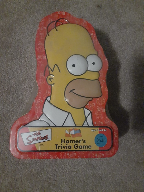 2001 The Simpsons Homer's Trivia Game New/Sealed