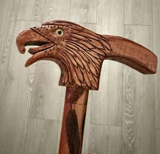 Eagle Head Walking Stick Handmade Cane Hiking Trail Gift Customized 38  