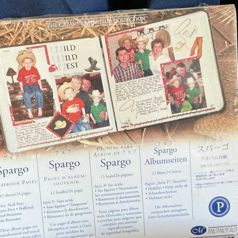 2pks : Creative Memories 7x7 Spargo  Scrapbook Page Refills 12 Sheets each packa