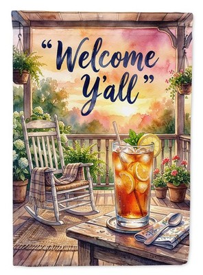 Caroline's Treasures Welcome Y all Porch Garden Flag FNT1514GF