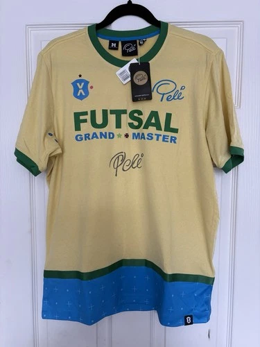 Pele Signed Futsal Soccer Jersey Brazil Legend  Mens M