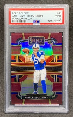 2023 Select ANTHONY RICHARDSON Maroon Prizm Rookie RC SP /149 #43 Mint PSA 9