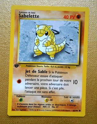 pokemon karte sablette 62 / 102 Edition 1 WIZARD sehr guter Zustand Mint 1999