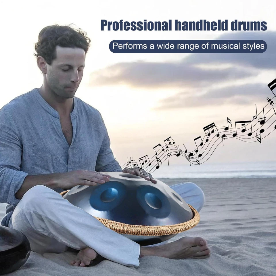 Handpan Drum 18 In 9 Notes G Minor Hand Drum Instrument With Mallet New- - Image 4 of 4