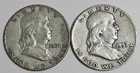 New ListingLot of 2 Silver Franklin Half Dollars, 1957-D & 1961-D, US 90% Silver Coins