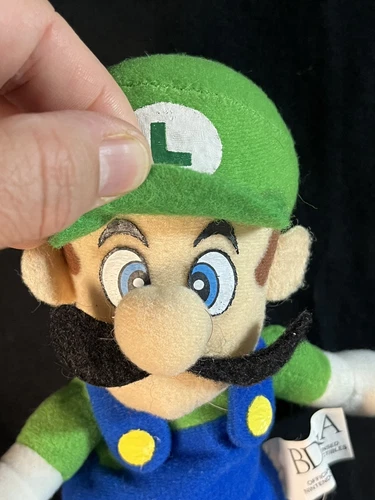 Vintage Nintendo 64 Luigi Beanbag Plush Doll w Tush Tag (BD&A, 1997) - Picture 2 of 5