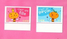 FRANCE - 2002 - YT3463-3464**MNH - BDF - TIMBRES  NAISSANCES - COTE 3€