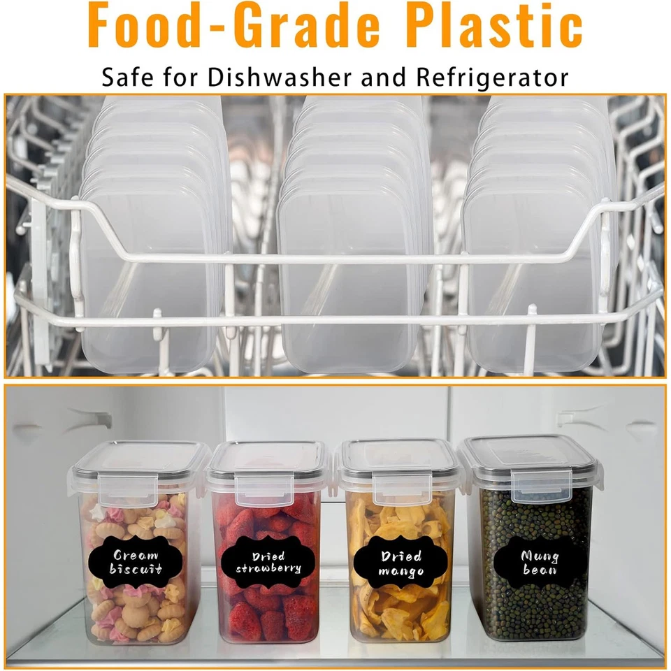 24 Stück Vorratsdosen mit Deckel Luftdicht Frischhaltedosen Aufbewahrungsbox Set - Bild 4 von 4