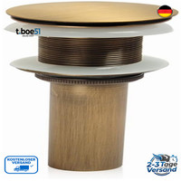 Universal Ablaufgarnitur Pop Up Click Clack Antik Bronze Waschbecken Abfluss