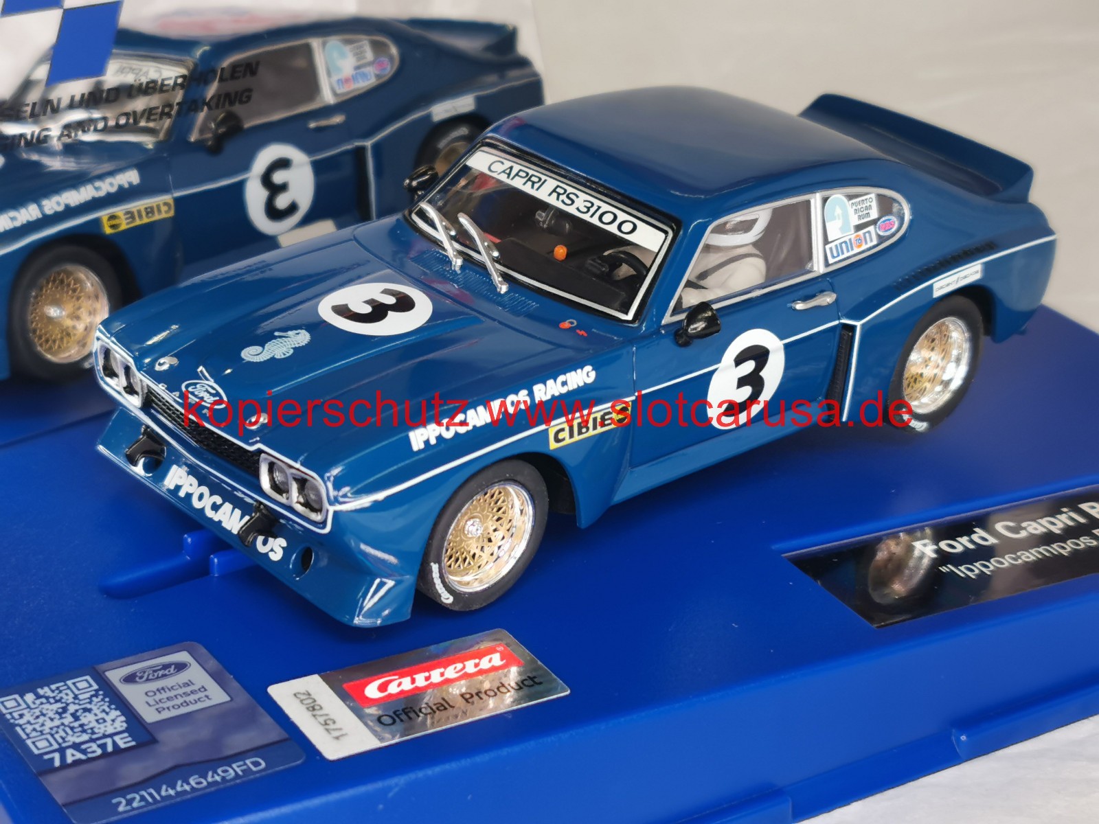 Carrera Digital 132 32080 Ford Capri RS 3100 ""Ippocampos Racing, No.3""