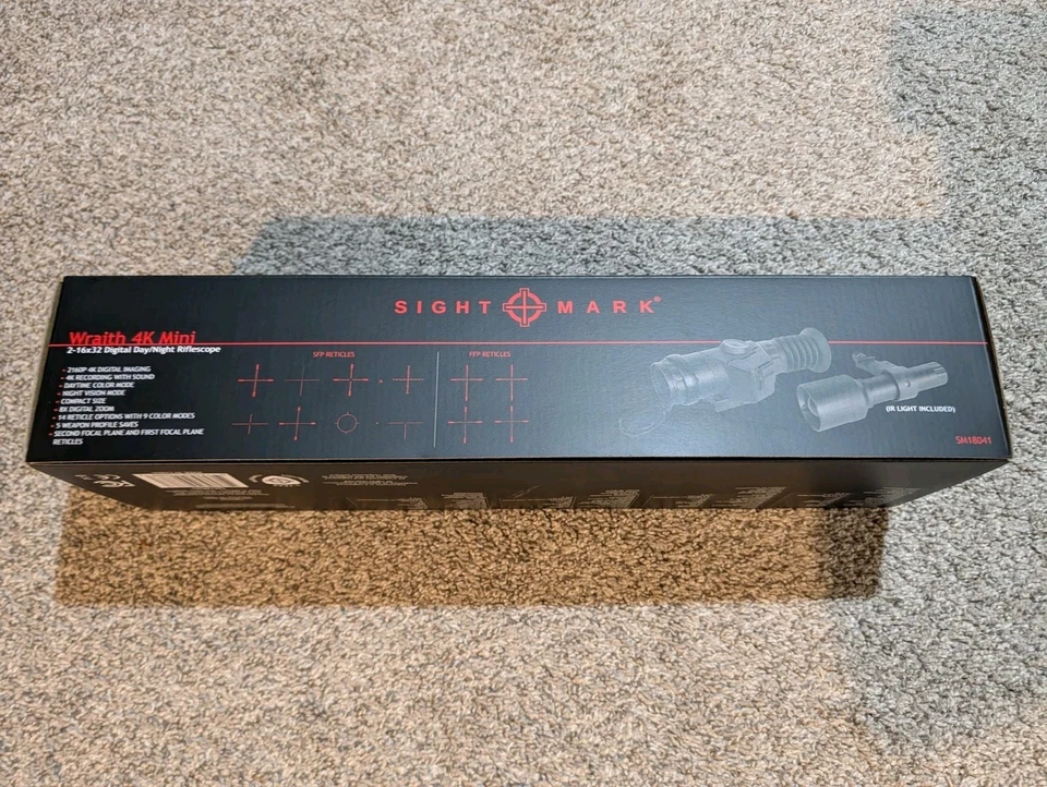 Mira para rifle digital de visión nocturna SightMark Wraith 4K Mini 2-16x32 - negra Foto 3 de 4