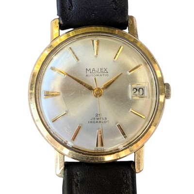 Mens Majex Vintage Watch Automatic 25 Jewels Swiss Made Working 