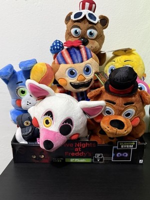 NEW 2026 FNAF Five Nights at Freddy s 2 Jazwares 8  Plush Glow Eyes (SET OF 6) 