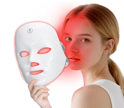 LED Face Mask - Red Light Therapy Face Mask for Skin Rejuvenation, 7 Colour LED - image 1 of 4