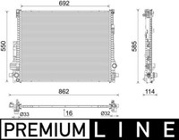 Mahle CR 2607 000P KüHler, MotorküHlung FüR Volvo