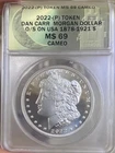 Daniel Carr 2022 (P) Morgan Dollar O/S on USA 1878-1921 Silver Dollar, NR.