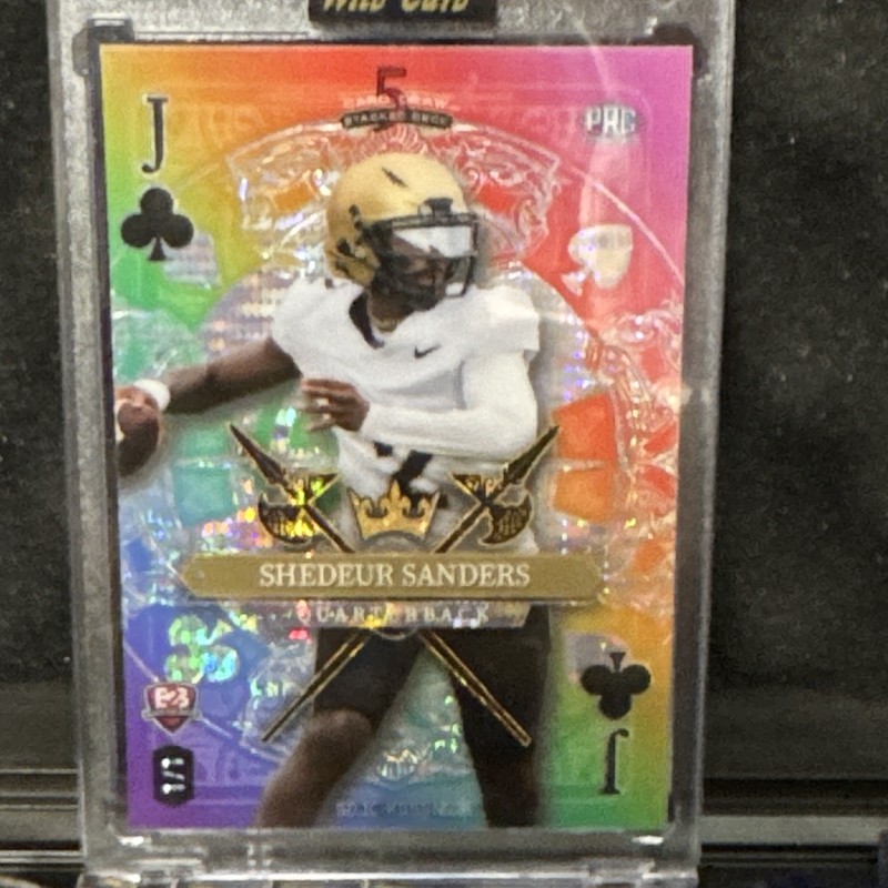 Wild Card 2026 5 Card Draw Stacked Deck NCAA Football 1 Card Salter/Sanders