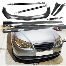 Carbon Fiber Front Bumper Lip Spoiler Side Skirt Body Kits For Hyundai Elantra S