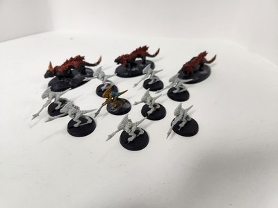 Warhammer AoS Seraphon Salamander with Skinks x12 decent cond 42726 B