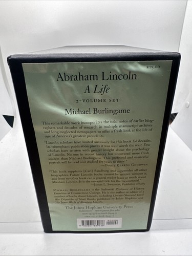 Abraham Lincoln A Life by Michael Burlingame 2 Volume Box Set 2009 - Picture 2 of 8