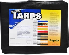 Harpster Tarps 6 Ft. X 20 Heavy Duty 6 Oz. Black 6 X 20 Ft., 