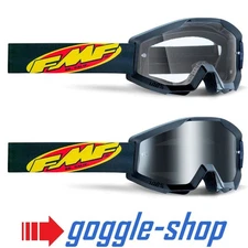 100% FMF Powercore Motocross MX Goggle - CORE BLACK CLEAR / MIRROR LENS