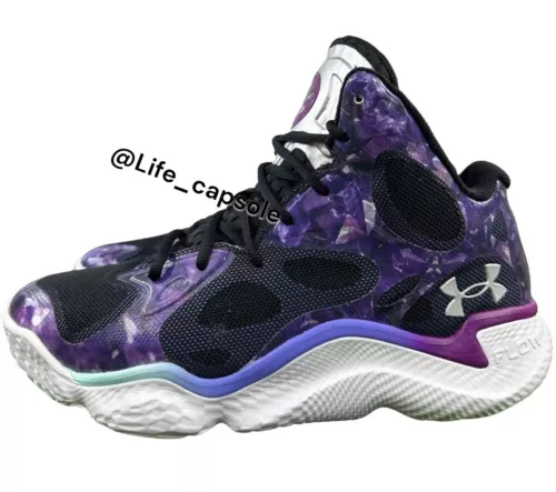 Size 10 Under Armour Tuff Crowd x Curry Spawn Purple FloTro Amethyst Basketball