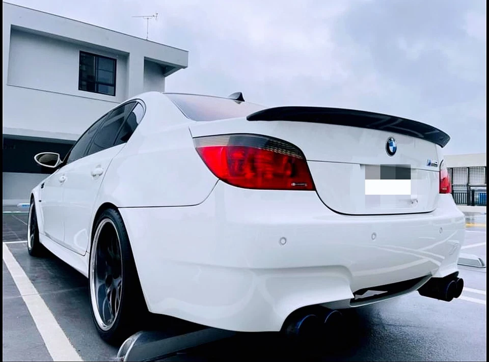 Unpainted BMW 04-10 E60 Sedan 5-series A type trunk spoiler All Color ◎ - Imagem 2 de 3