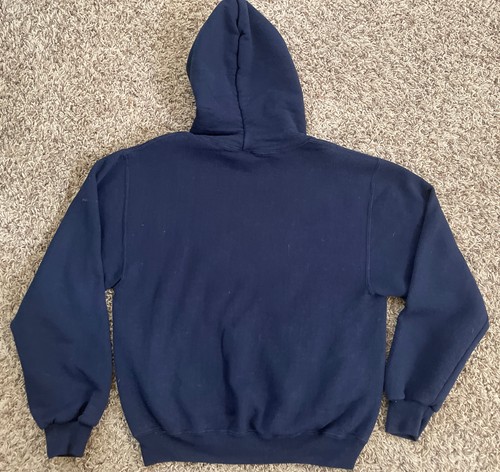 Vintage Russell Clemson Tigers Paw Small Blue 50/50 Hoodie Sweatshirt VTG - Picture 2 of 6