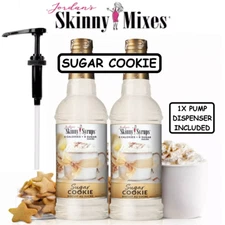 2 PACK SUGAR COOKIE +1X FREE PUMP Jordans Skinny Syrup SUGAR FREE KETO ZERO CARB