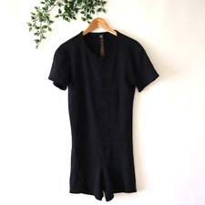 Savage x Fenty Black Short Sleeve Ribbed One Piece Romper Size XS