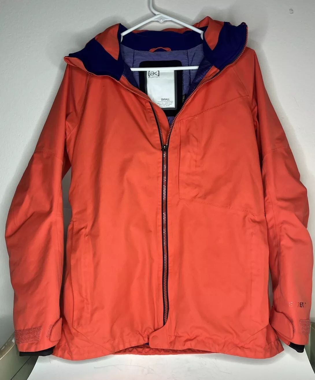 burton ak gore-tex snowboard ski hooded zipper jacket