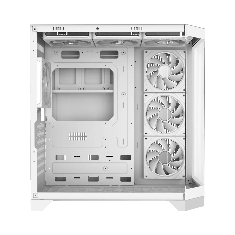 Iceberg Gaming PC Case Crystal Edge White Three Tempered Glass and seven fans - Image 4 of 4