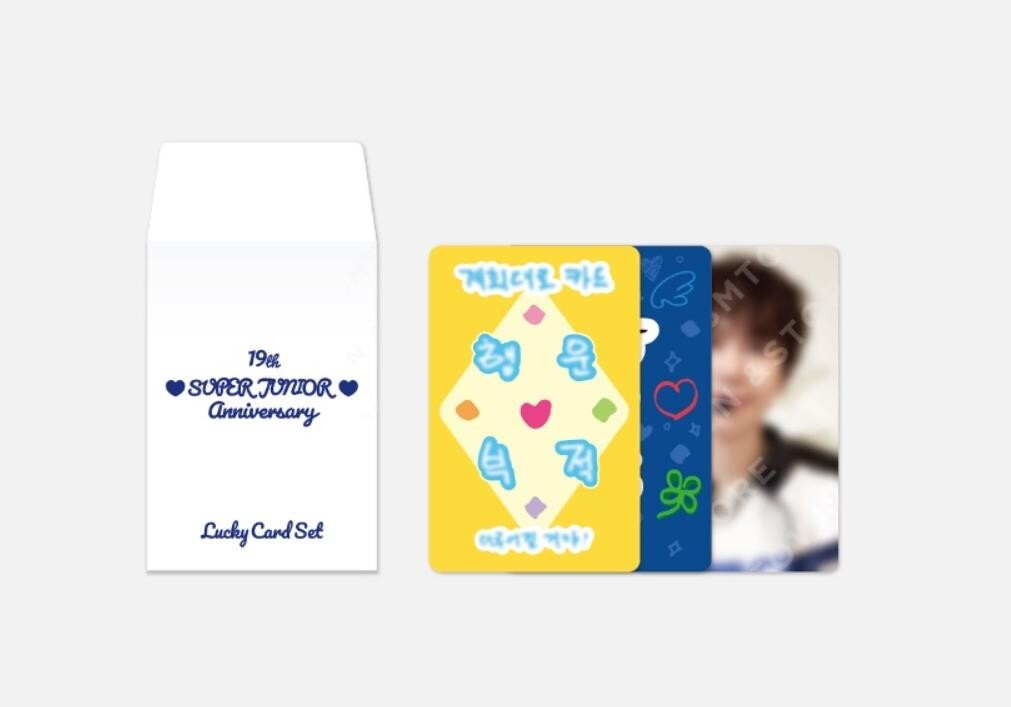 アイドル SUPER JUNIOR D&E HOLOGRAM PHOTO CARD SET SUPER JUNIOR 19TH ANNIVERSARY SMTOWN OFFICIAL GOODS LUCKY