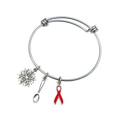 Multiple Sklerose MS Bewusstsein Schmuck Schneeflocke Charm Geschenk für Frauen