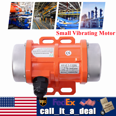 30W AC Electric Vibration Motor 3600RPM Small Vibrating Motor Single-phase  110V | eBay