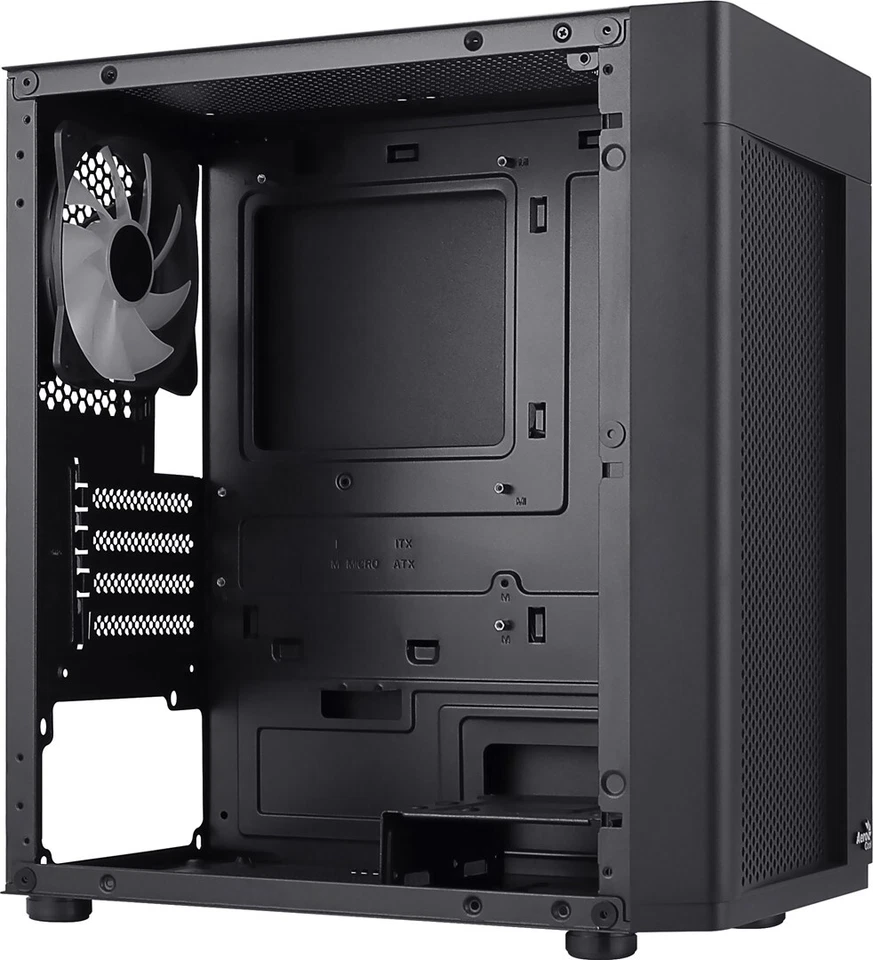 4711099471799 Aerocool HEXFORMBKV2 Micro ATX PC Case 3 Fans FRGB Black Aerocool - Image 4 of 4