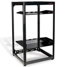 20u Open Frame Rack For Servers Av Gear Heavy Duty 4 Post Design Includes 2 Vent