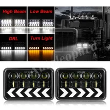 4" x 6" LED Hi-Lo Beam Headlights/DRL/Turn Signal For Freightliner FLD 120&112