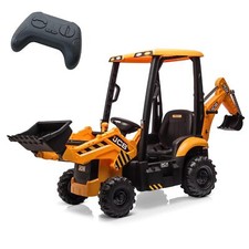 4 In 1 Ride On Excavator  Bulldozer, Kids Electric Vehicle With Remote Control