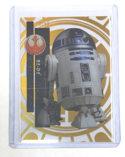 2015 Topps Star Wars (High-Tek) Gold Diffractor 13/50 - #8 R2D2 - Picture 5 of 5