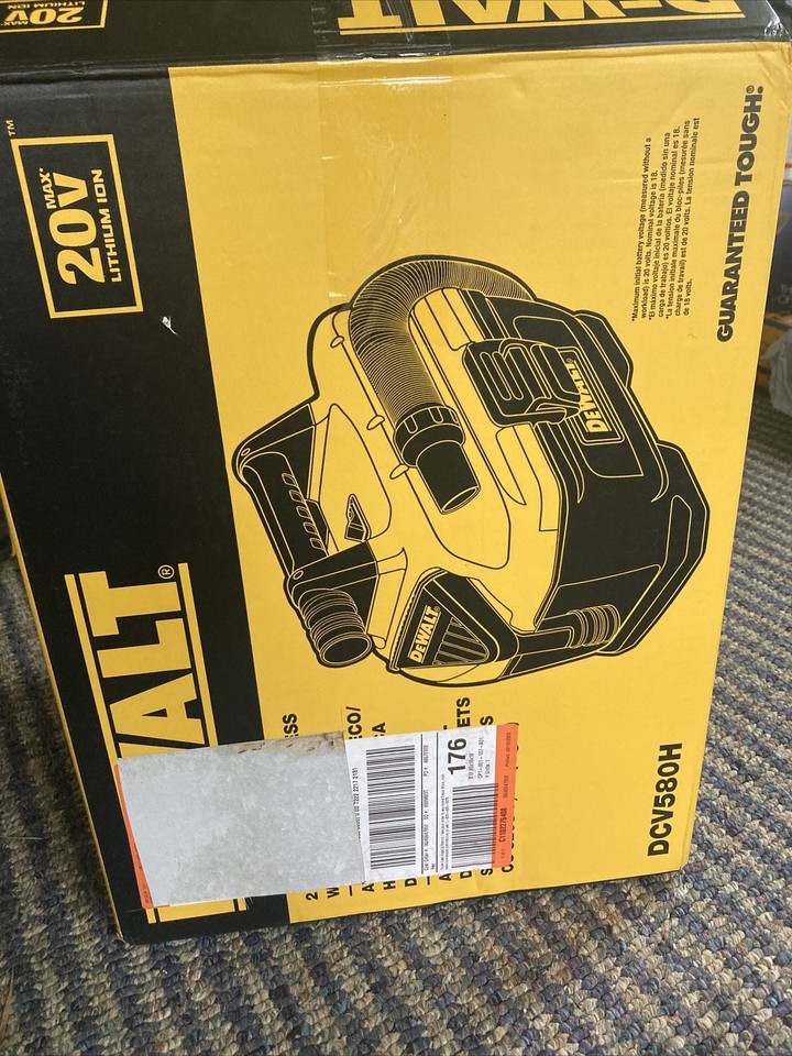 DEWALT DCV580H 20V MAX Cordless WetDry Vacuum HEPA NEW 885911260510 eBay
