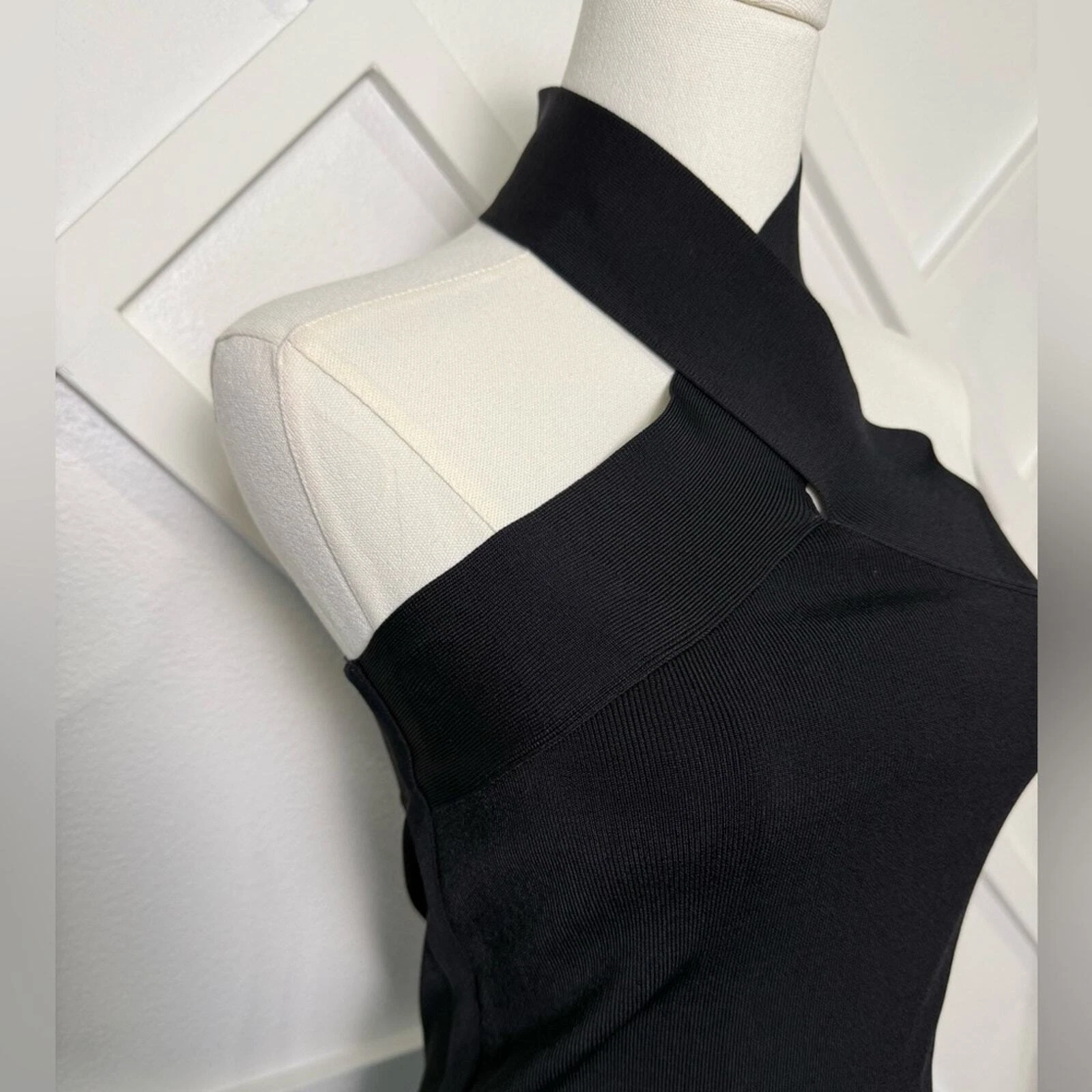 Abito Alexander Wang Body Con in maglia con ferretto colore nero taglia media